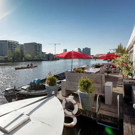 보트호텔 Modern Houseboat In With Terrace 암스테르담